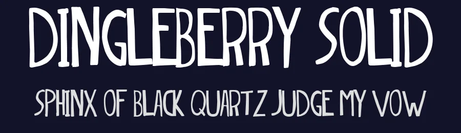 dingleberry solid by dylan tellesen and max infeld — Display Font — thumbnail 2