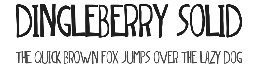 dingleberry solid by dylan tellesen and max infeld โ Display Font