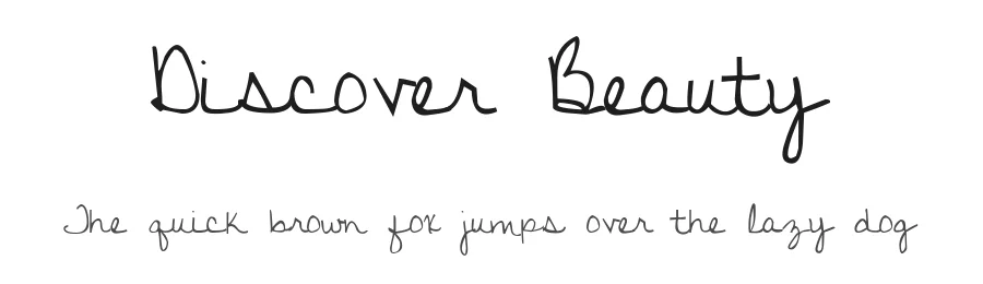 Discover Beauty by Kimberly Geswein — Script Font