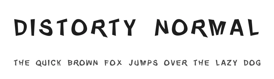 Distorty Normal by Robertas Pezas β Display Font