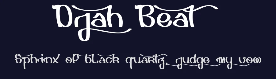 Djah Beat by dcoxy Medina Gregory — Display Font — thumbnail 2