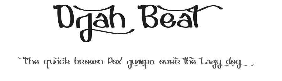 Djah Beat by dcoxy Medina Gregory — Display Font