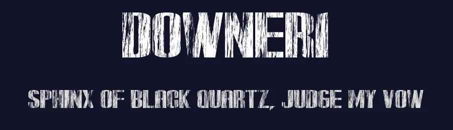 Downer1 by John Gauthier — Display Font — thumbnail 2