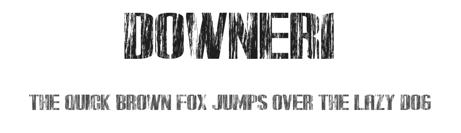 Downer1 by John Gauthier — Display Font