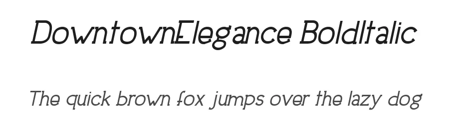 DowntownElegance BoldItalic by Jambo! — Sans Font
