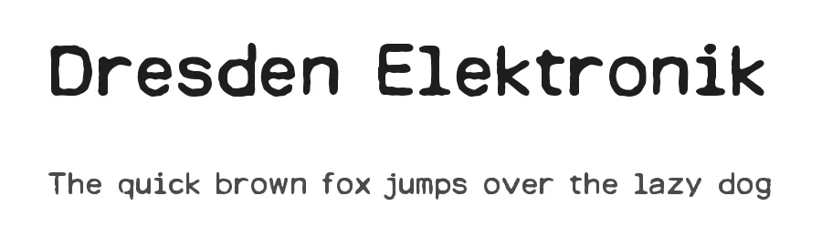 Dresden Elektronik by Lukas Krakora — Display Font