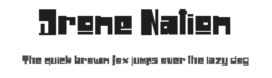 Drone Nation by dcoxy Medina Gregory — Display Font