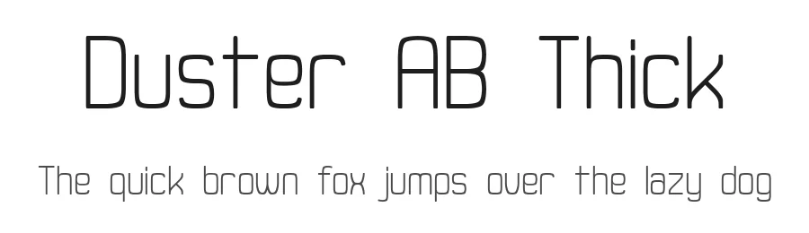 Duster AB Thick by Alex Banks โ Display Font