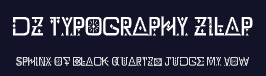 DZ Typography Zilap by Juan Guillermo Navarro Barrios ( Juancho Navarro) — Display Font — thumbnail 2