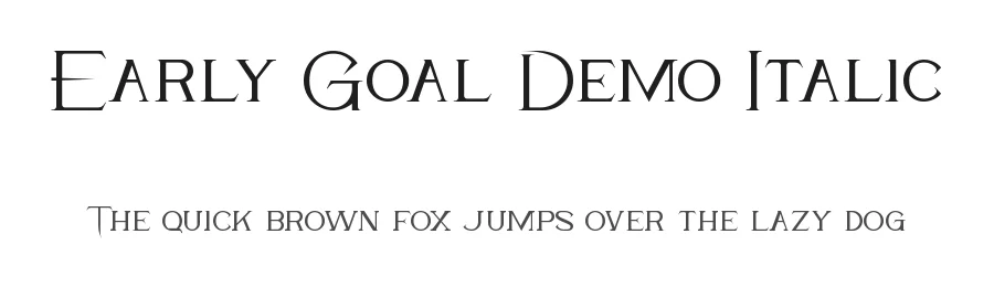 Early Goal Demo Italic by Shalsha & Suci Anita — Script Font