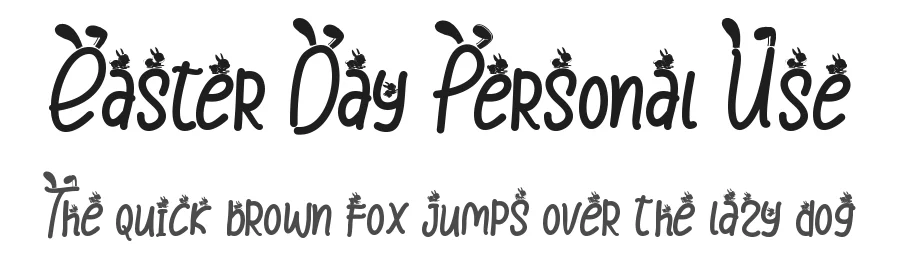 Easter Day Personal Use by Yoga Letter 2021 (Isroni Yoga Prasetya) — Display Font