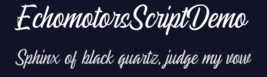 EchomotorsScriptDemo by Edi Gunawan — Script Font — thumbnail 2