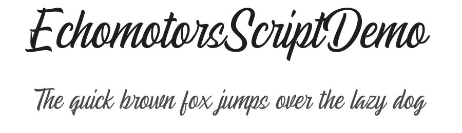 EchomotorsScriptDemo by Edi Gunawan — Script Font