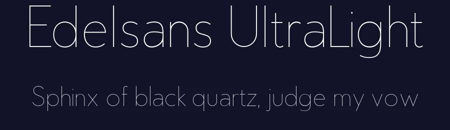 Edelsans UltraLight by Jakob Runge — Sans Font — thumbnail 2