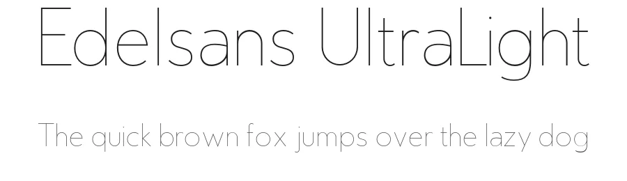 Edelsans UltraLight by Jakob Runge — Sans Font