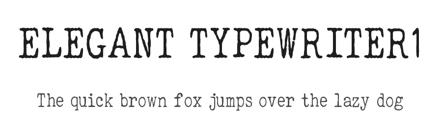 ELEGANT TYPEWRITER1 by Lukas Krakora — Display Font