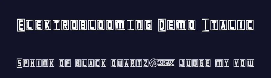 Elektroblooming Demo Italic by Shalsha & Suci Anita — Display Font — thumbnail 2