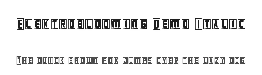 Elektroblooming Demo Italic by Shalsha & Suci Anita — Display Font