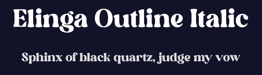 Elinga Outline Italic by Heru Utama Putra — Display Font — thumbnail 2