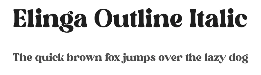 Elinga Outline Italic by Heru Utama Putra — Display Font