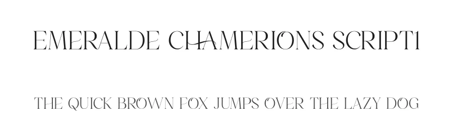 Emeralde Chamerions Script1 by Almarkhatype 2020 - Abdul Malik -  Adriansyah — Script Font