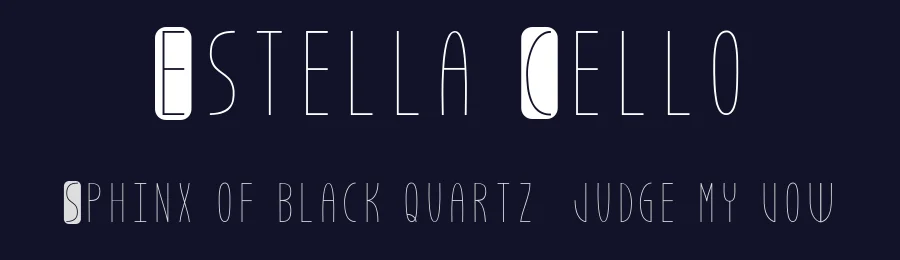 Estella Cello by dcoxy Medina Gregory — Display Font — thumbnail 2