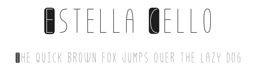 Estella Cello by dcoxy Medina Gregory — Display Font