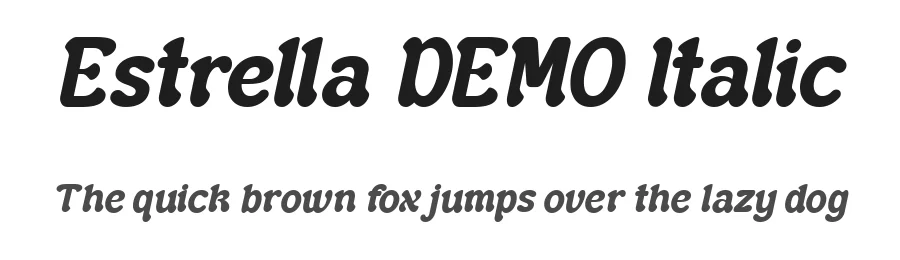 Estrella DEMO Italic by Sayins — Display Font