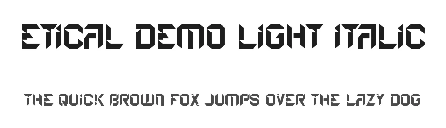 Etical Demo Light Italic by Nouval & Suci Anita โ Display Font