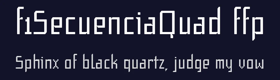 f1SecuenciaQuad ffp by deFharo — Sans Font — thumbnail 2