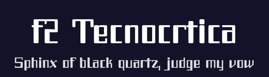 f2 Tecnocrtica by deFharo — Display Font — thumbnail 2