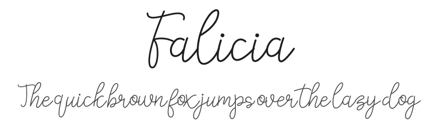 Falicia by fanastudio — Script Font