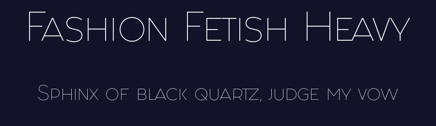 Fashion Fetish Heavy by Levi Szekeres — Sans Font — thumbnail 2