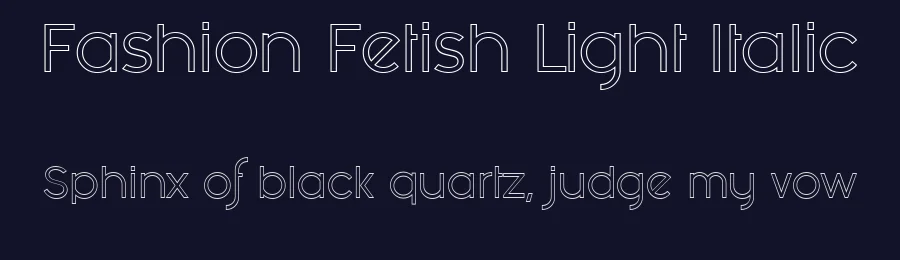 Fashion Fetish Light Italic by Levi Szekeres — Display Font — thumbnail 2