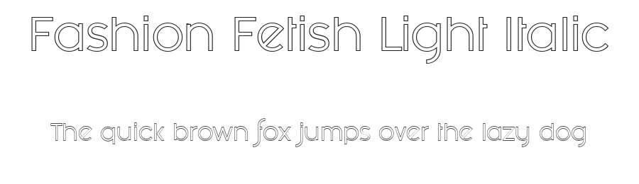 Fashion Fetish Light Italic by Levi Szekeres — Display Font