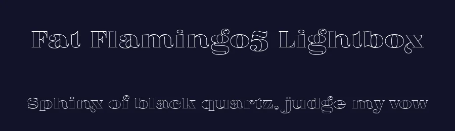 Fat Flamingo5 Lightbox by Levi Szekeres — Display Font — thumbnail 2