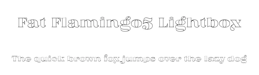 Fat Flamingo5 Lightbox by Levi Szekeres — Display Font