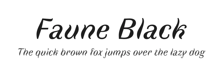 Faune Black by Alice Savoie — Display Font