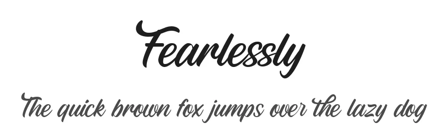 Fearlessly by Ali Hamidi — Sans Font