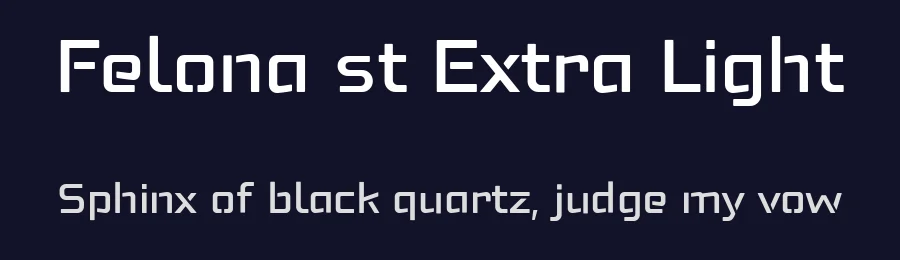 Felona st Extra Light by Fernando Haro — Sans Font — thumbnail 2