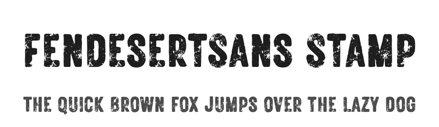 FendesertSans Stamp by Edi Gunawan — Display Font