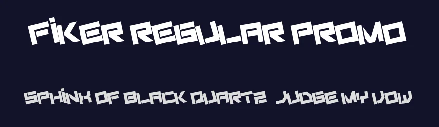 Fiker regular promo by Carlos Matteoli a.k.a. Qbotype — Display Font — thumbnail 2