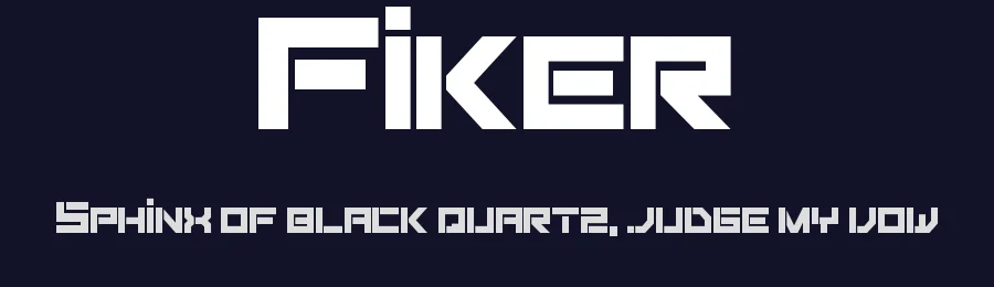 Fiker by Carlos Matteoli a.k.a. Qbotype — Display Font — thumbnail 2
