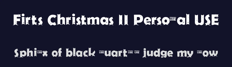Firts Christmas II Personal USE by Designer: Jorge Pérez. Foundry: Luis Jaramillo — Display Font — thumbnail 2