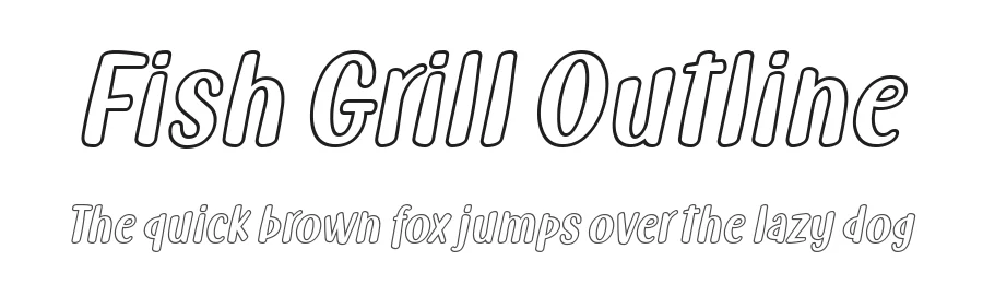 Fish Grill Outline by Situjuh Nazara — Display Font