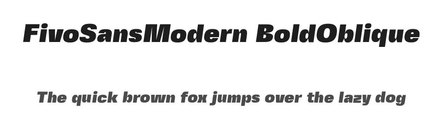 FivoSansModern BoldOblique by Alexander Slobzheninov — Sans Font