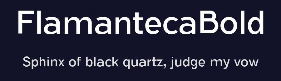 FlamantecaBold by Fernando Haro — Display Font — thumbnail 2