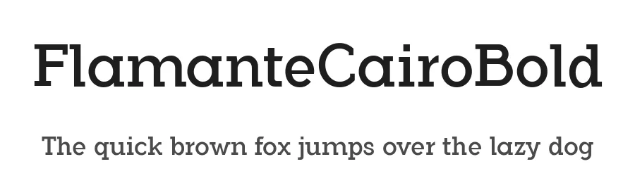 FlamanteCairoBold by Fernando Haro — Serif Font