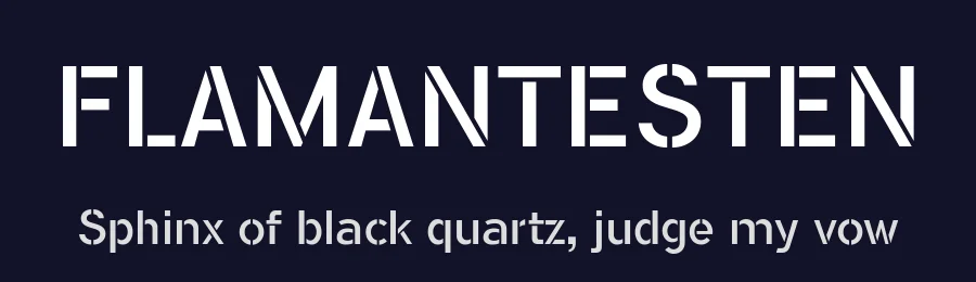 FLAMANTESTEN by Fernando Haro — Display Font — thumbnail 2