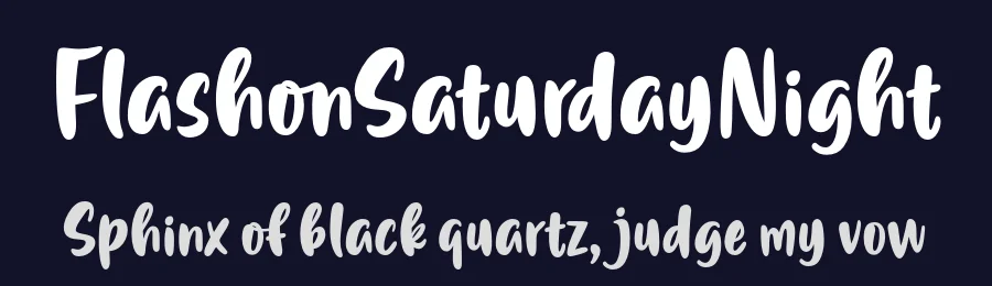 FlashonSaturdayNight by Situjuh Nazara — Script Font — thumbnail 2